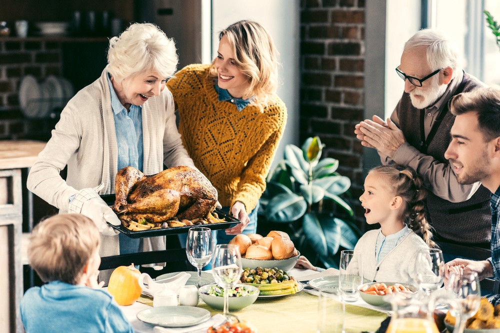Thanksgiving-dinner-family-stock