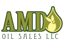 AMD logo in green and an olive in beige